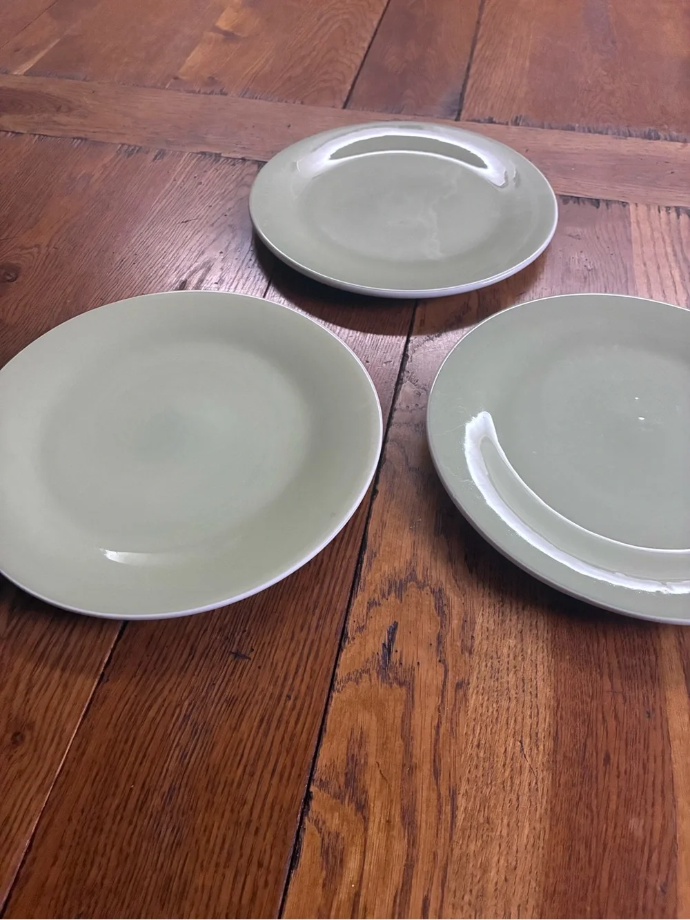 Set of 3 Beautiful Sage Serving Plates - Jill Rosenwald